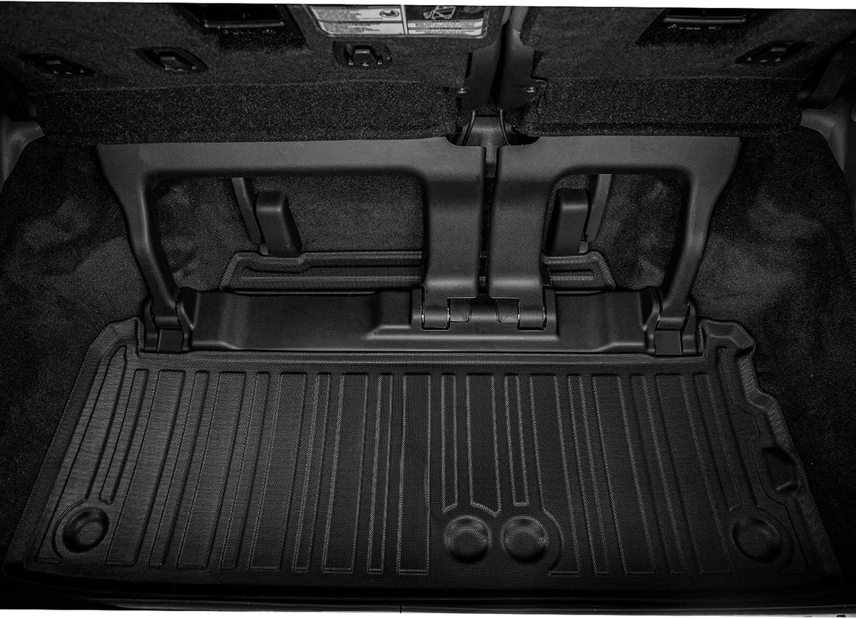 Black 8 Seat TPE All Weather Floor Mats & Cargo Liner P118