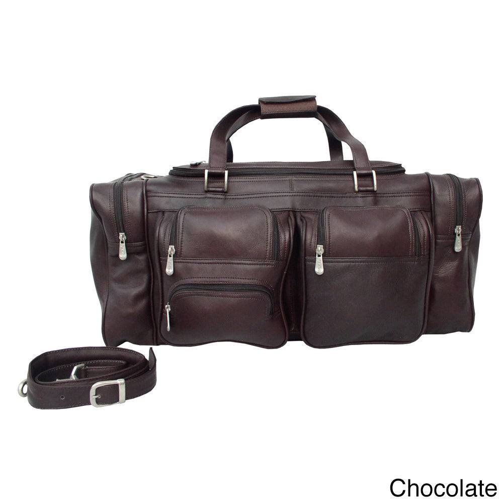 Saddle Leather Duffel with Pockets W191291