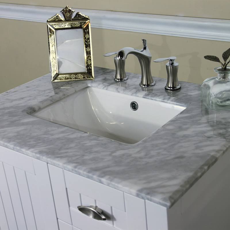29 in. White Single Sink Vanity Cabinet Q8556