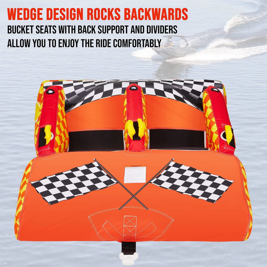 1-2 Person Towable Water Tube with Cushion Seats B824529