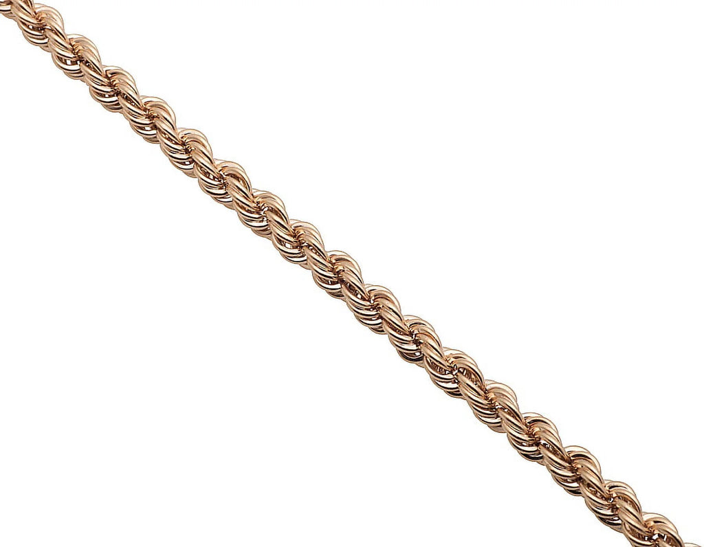 10K Rose Gold Rope Chain Necklace 18-24 Inches P97015