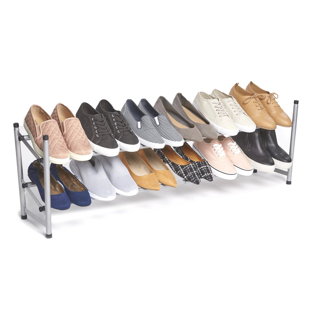 2-Tier Expandable Floor Shoe Rack V948479