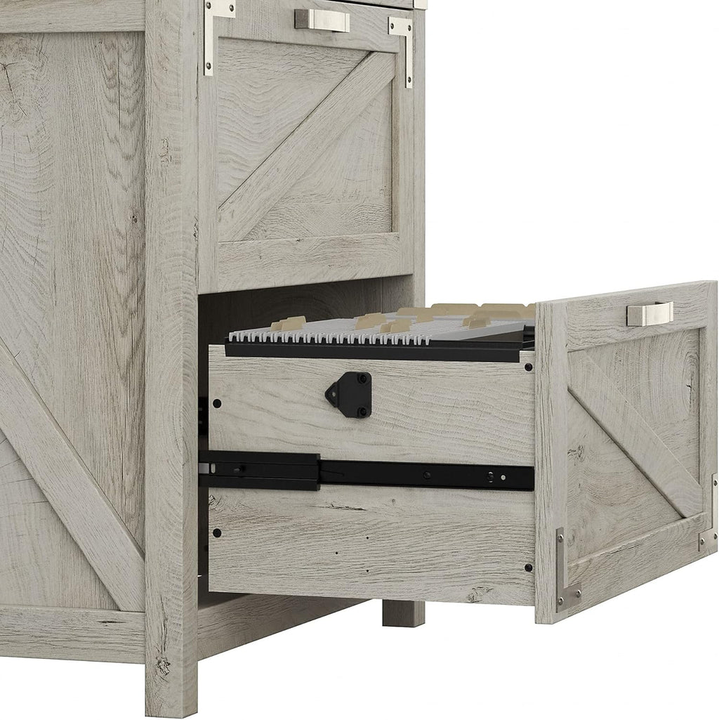 Cottage White 2 Drawer Lateral File Cabinet P256