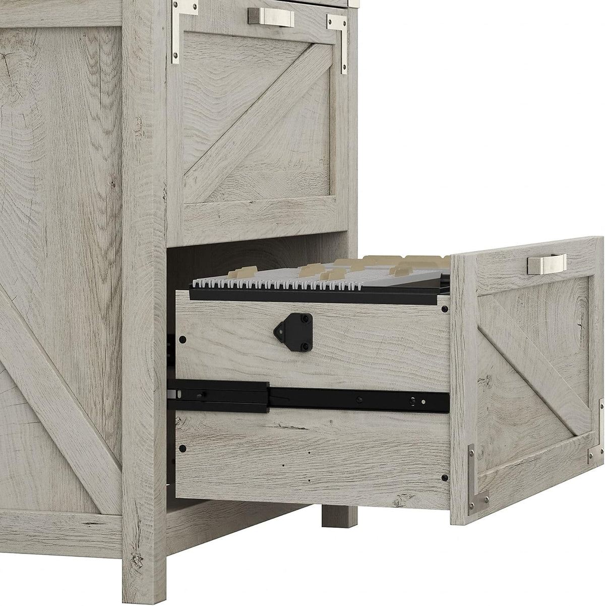 Cottage White 2 Drawer Lateral File Cabinet P256