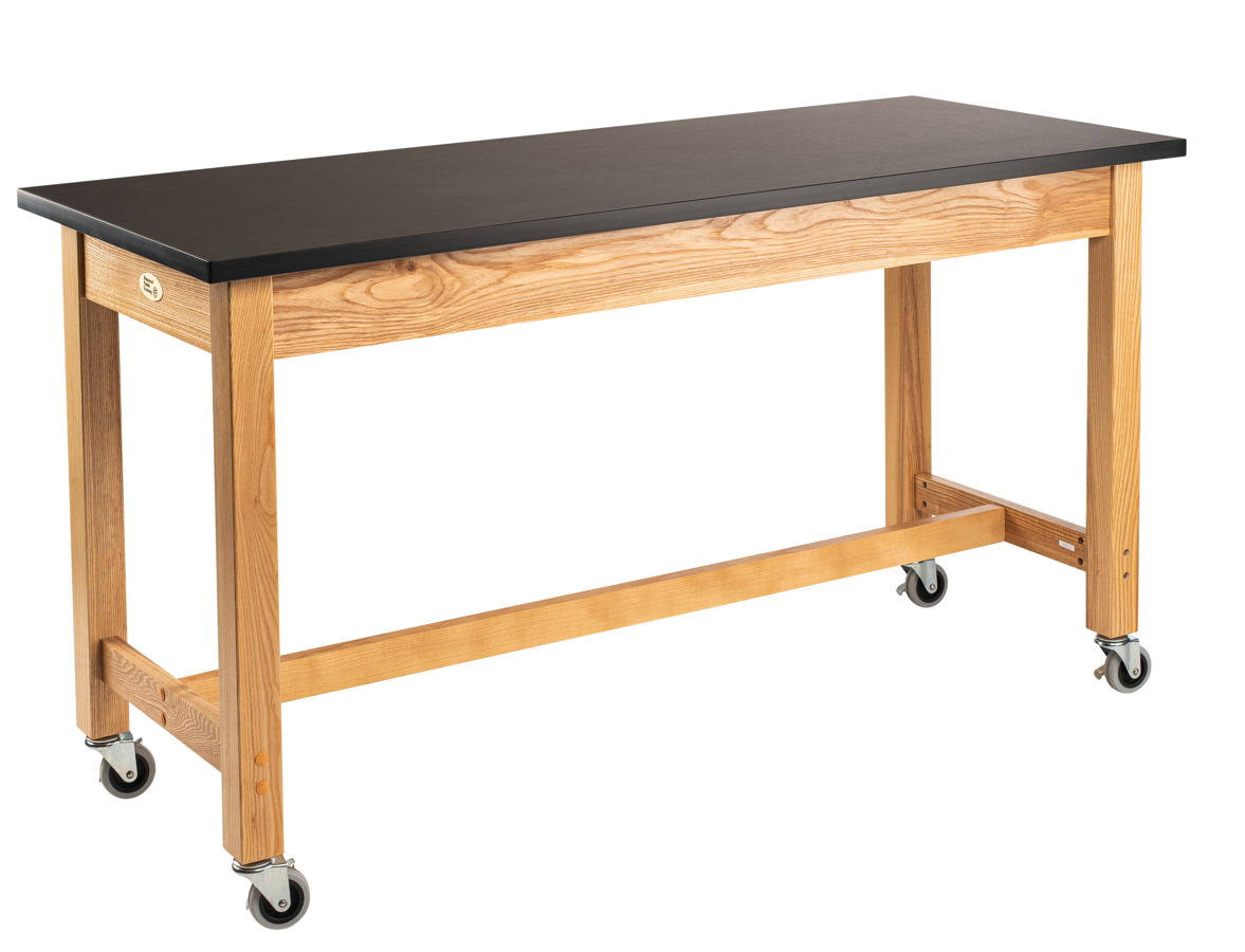 Black Chemical Resistant Wood Science Lab Table O3126
