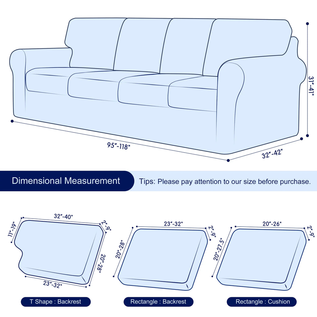 9 Pieces Stretch Sofa Slipcover Set M50786