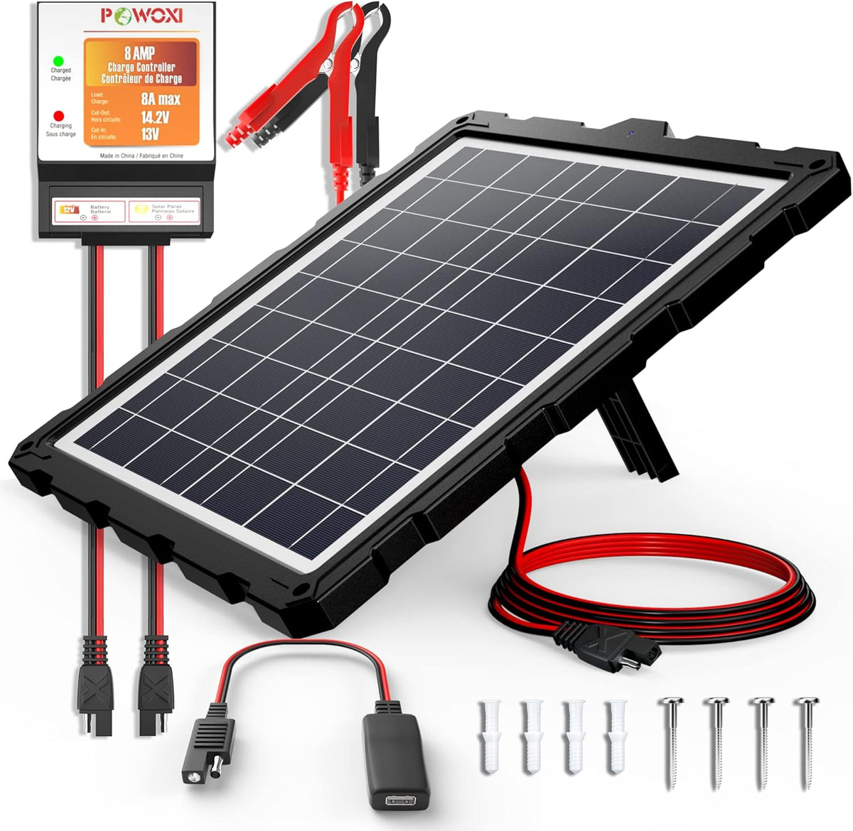 Solar Battery Charger 12 Volt 10W Solar Panel Kit E578691