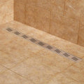 Brushed Stainless Steel Linear Shower Drain with Flange S2146