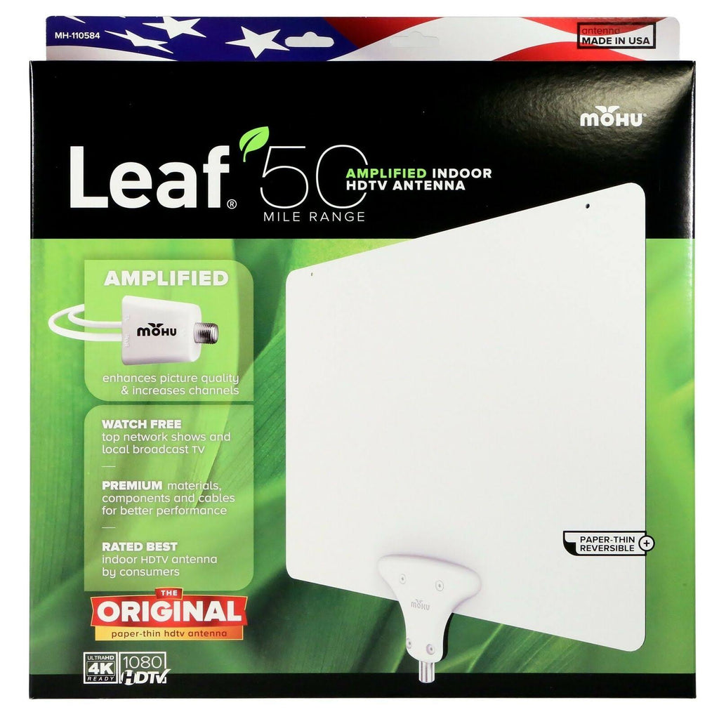 Amplified Indoor TV Antenna, 50 Mile Range D49482