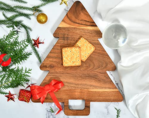 Organic Acacia Cutting Chopping Board with Handles U9837