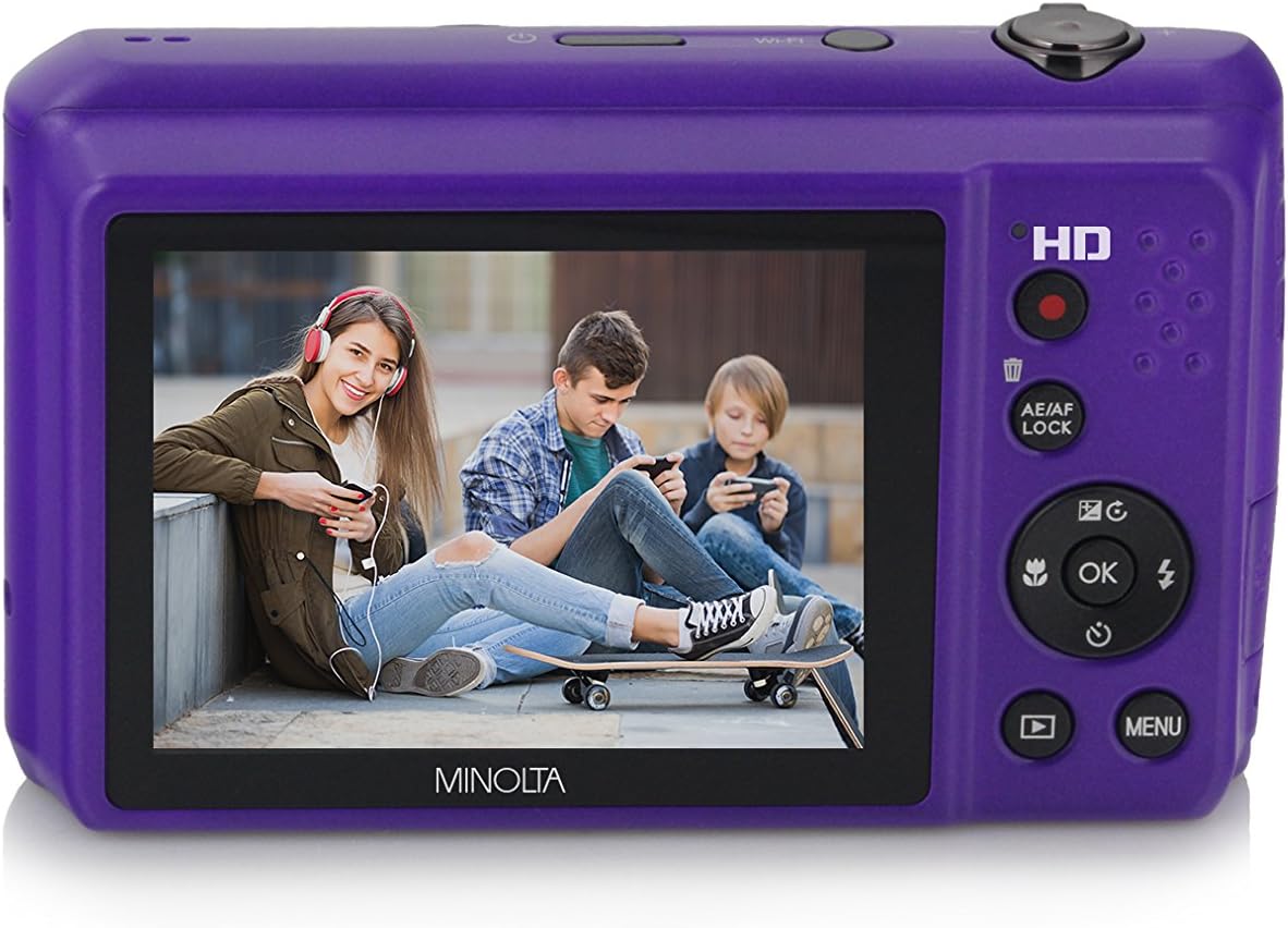 12x Zoom Wi-Fi Digital Camera Purple Pack of 2 Y269808