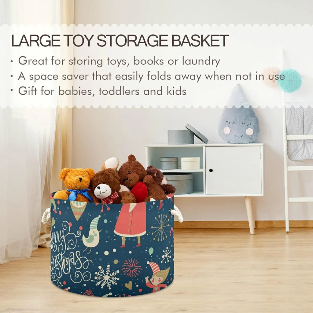 Collapsible Storage Basket with Handle, 20x20x14 in V992