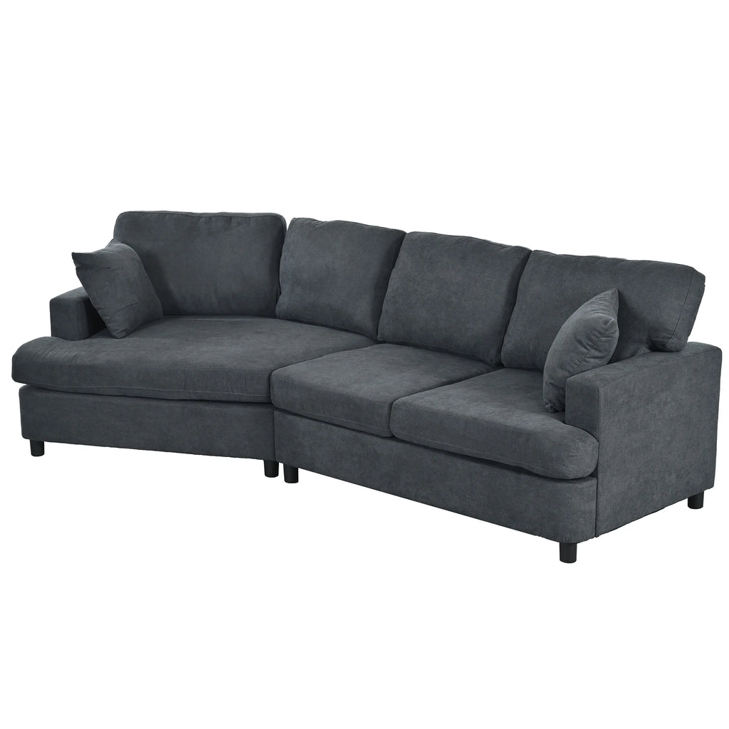 3 Seat Sofa with Removable Cushions and 2 Pillows E380