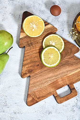 Organic Acacia Cutting Chopping Board with Handles U9837