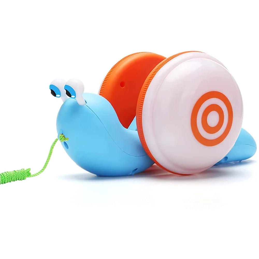 Colorful Light Music Push Pull Snail Toddler Toy D345604