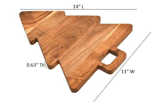 Organic Acacia Cutting Chopping Board with Handles U9837