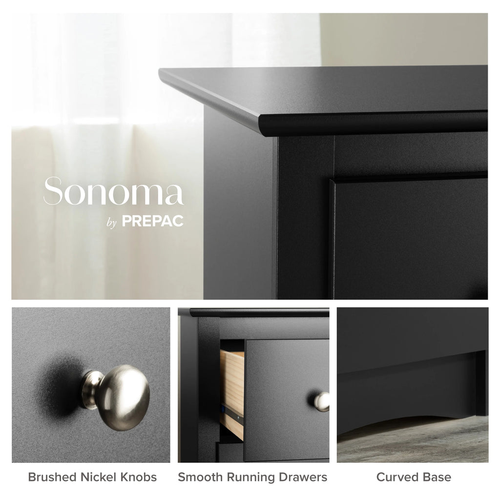Black 5 Drawer Chest M6595