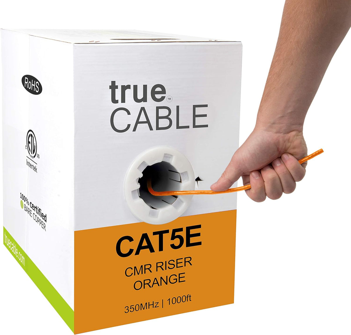 1000ft Purple 24AWG 4 Pair Solid Bare Copper Bulk Ethernet Cable I1006