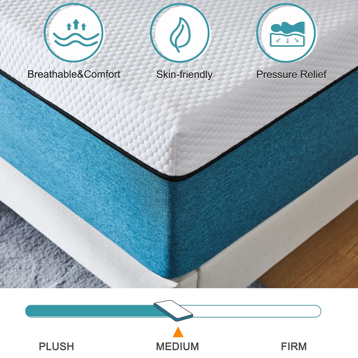 Queen 10 Medium Gel Memory Foam Mattress E9712