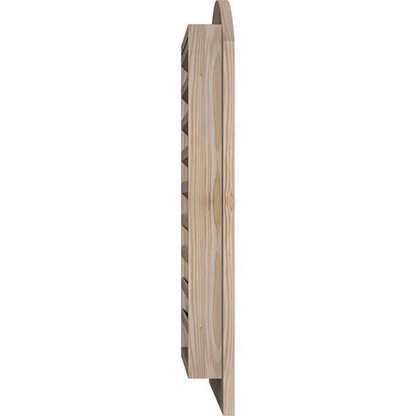 Unfinished Smooth Pine Arch Top Gable Vent E974432