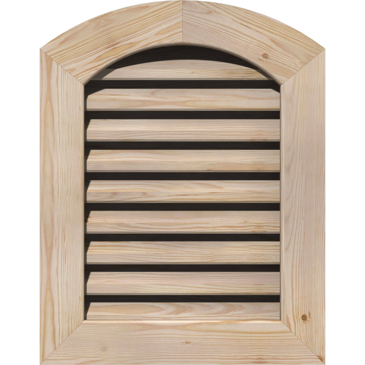 Unfinished Smooth Pine Arch Top Gable Vent E974432