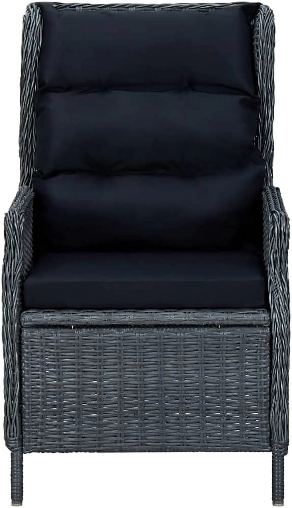 5 Piece Acacia Wood Patio Lounge Set with Dark Gray Cushions H767276