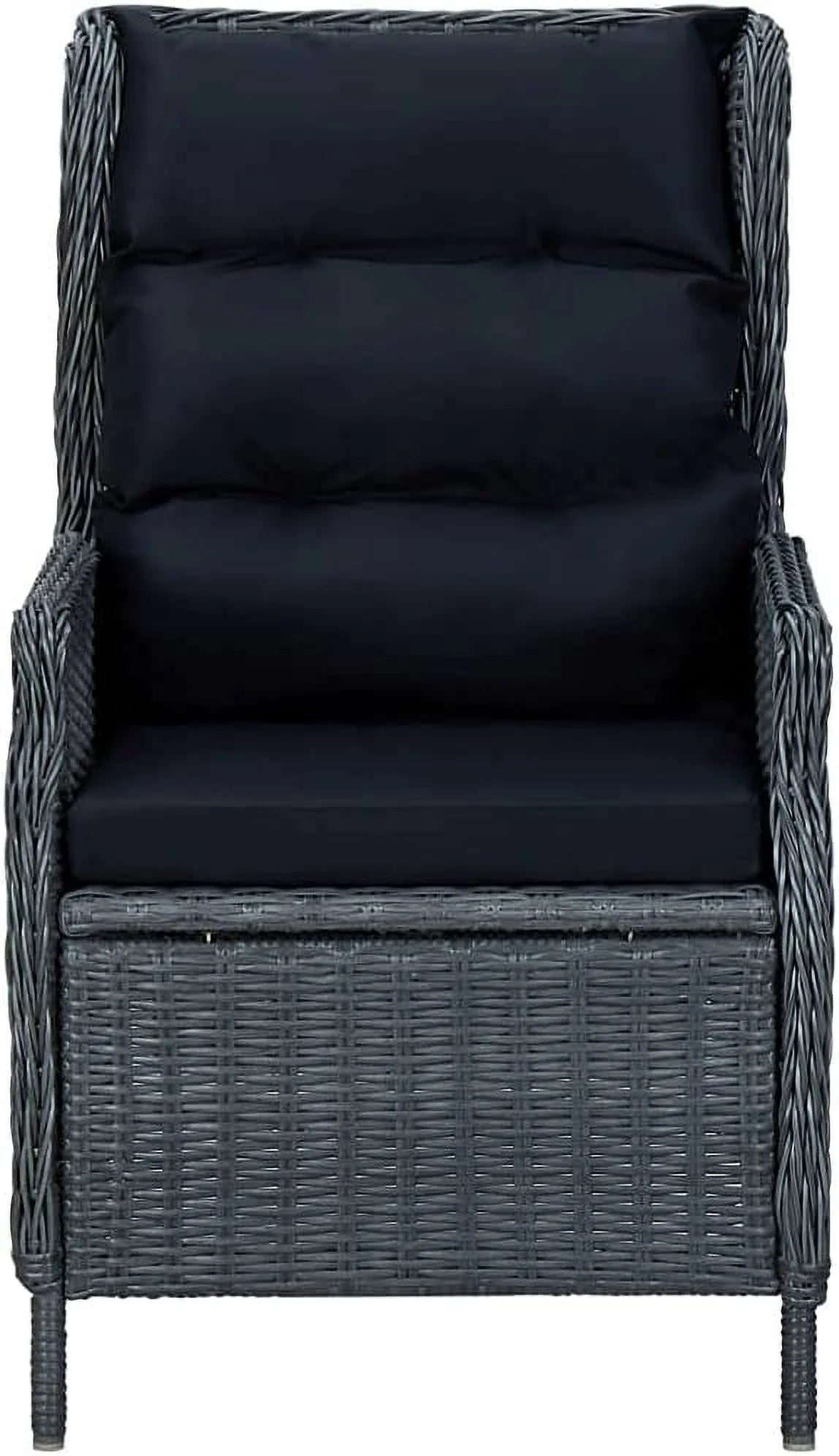 5 Piece Acacia Wood Patio Lounge Set with Dark Gray Cushions H767276