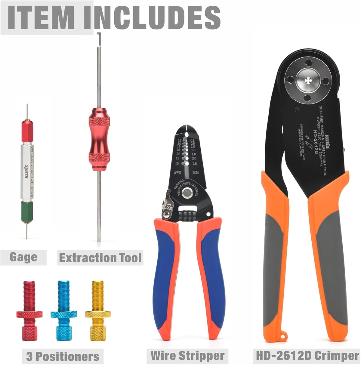 Deutsch Solid Contacts Crimping Tool AWG 26-12 Pack of 2 Z875