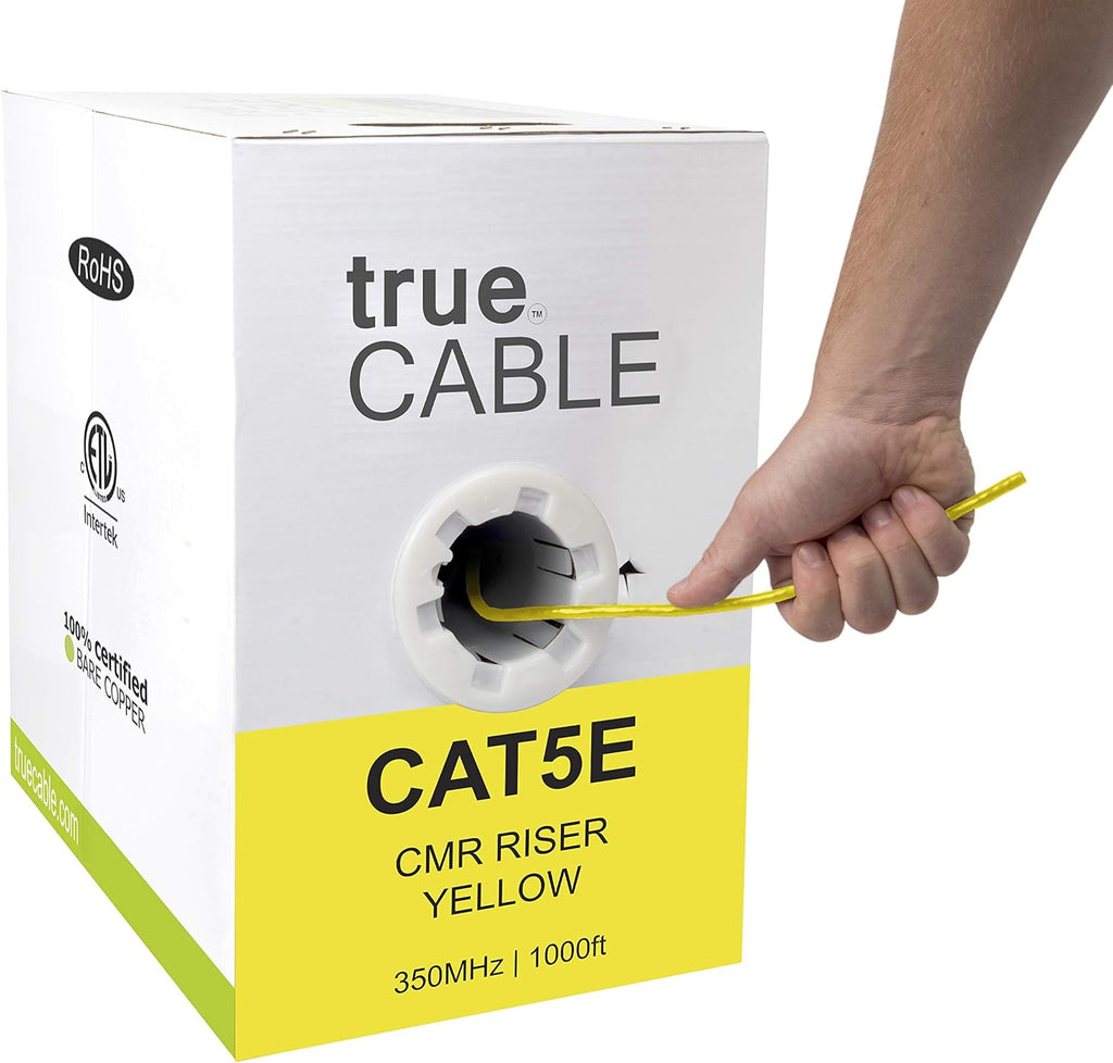 1000ft Purple 24AWG 4 Pair Solid Bare Copper Bulk Ethernet Cable I1006