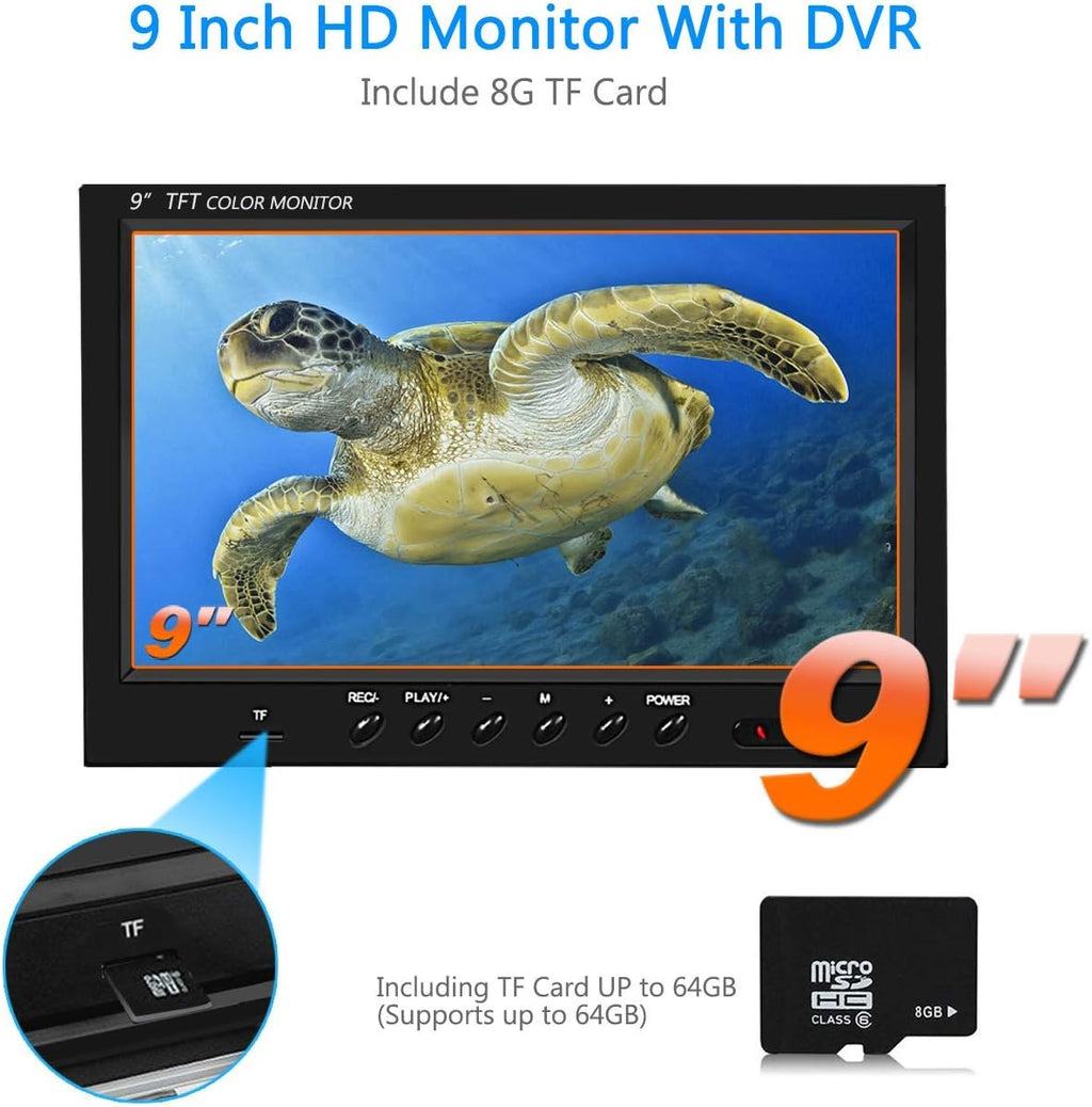 Waterproof 360° Rotating View Underwater Ice Fishing Camera with 9 inch LCD Monitor F8579