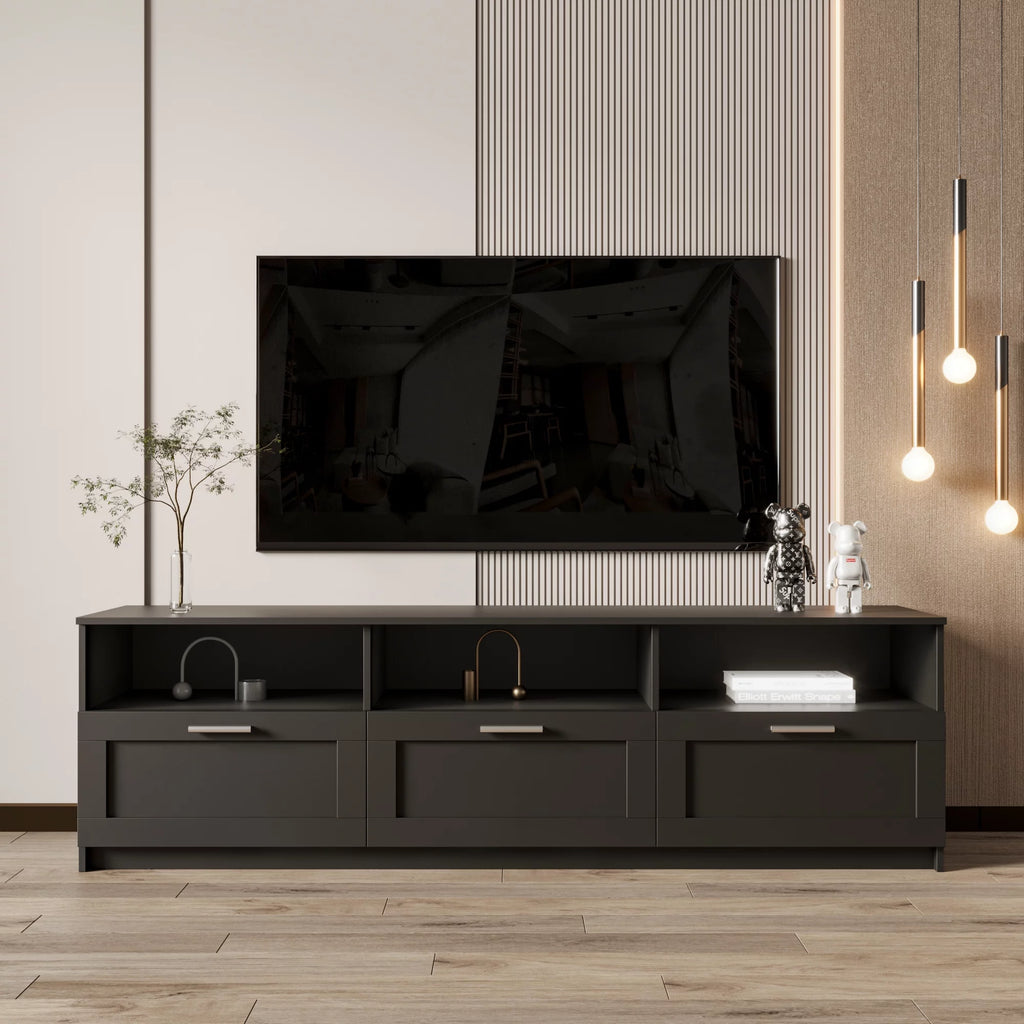 Black TV Stand with Storage N3433