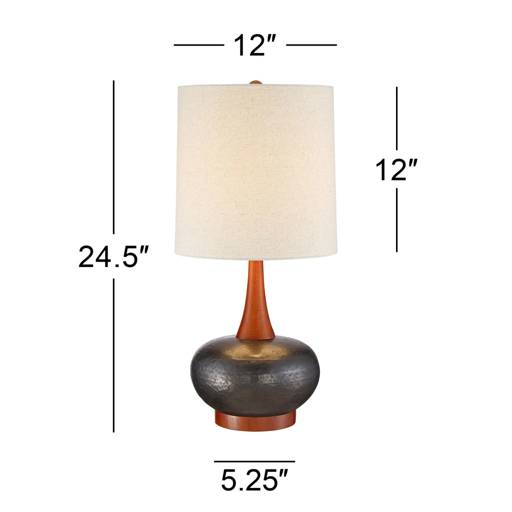 Hammered Brown Ceramic Table Lamp S302