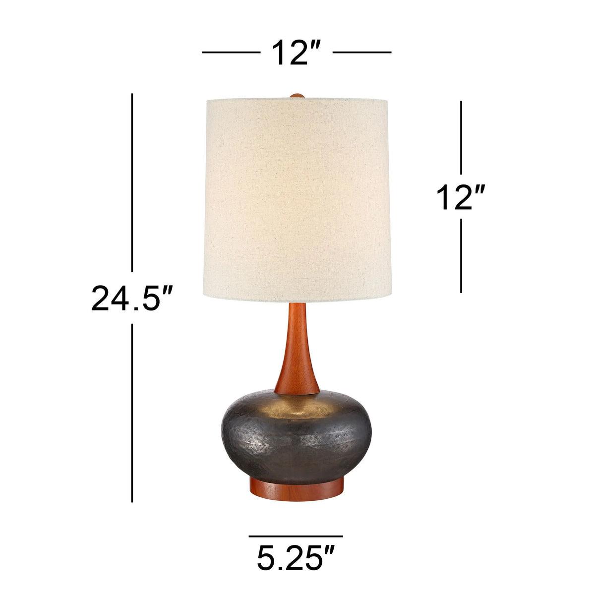 Hammered Brown Ceramic Table Lamp S302