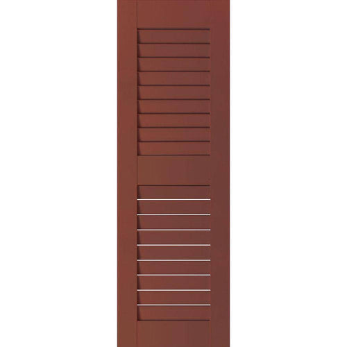 15 in. x 51 in. Exterior Real Wood Pine Louvered Shutters Pair X52948