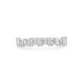 0.63Cttw Baguette Cut Diamond Ring 18K White Gold Size 6.5 M1254