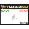 1 inch 11-Gauge Ring Galvanized Steel Round Cap Nails 25lb Y137970