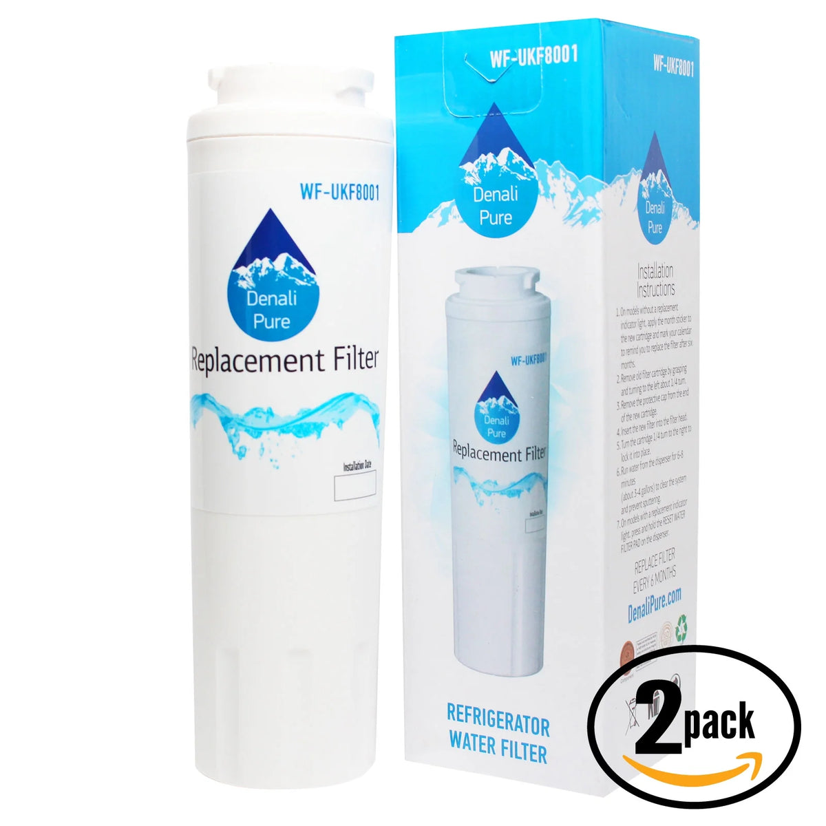 2-Pack Refrigerator Water Filter Cartridge J716