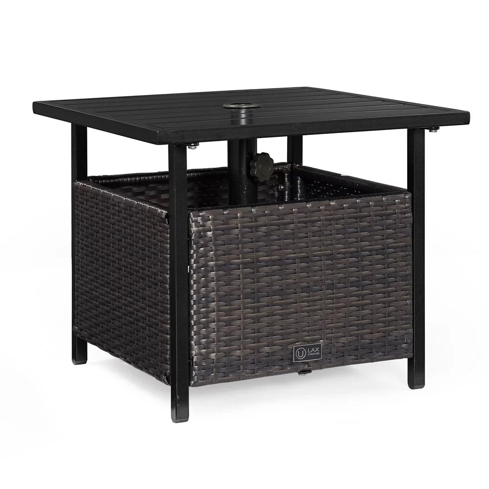 PE Wicker Umbrella Side Table Stand P2348