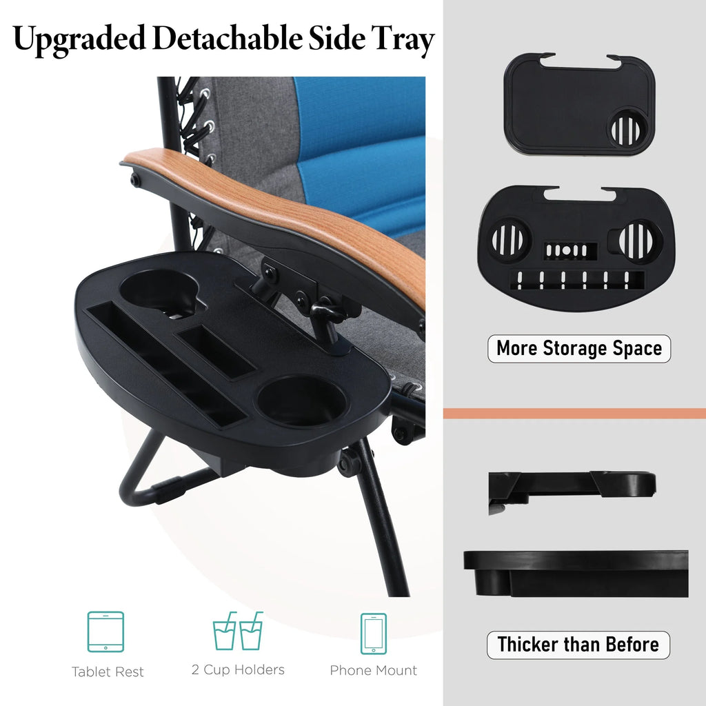 Aqua XL Oversized Padded Zero Gravity Chair Q913
