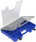Multi Compartment Hardware and Crafts Portable Organizer Storage Case, Blue Pack of 2 B138473