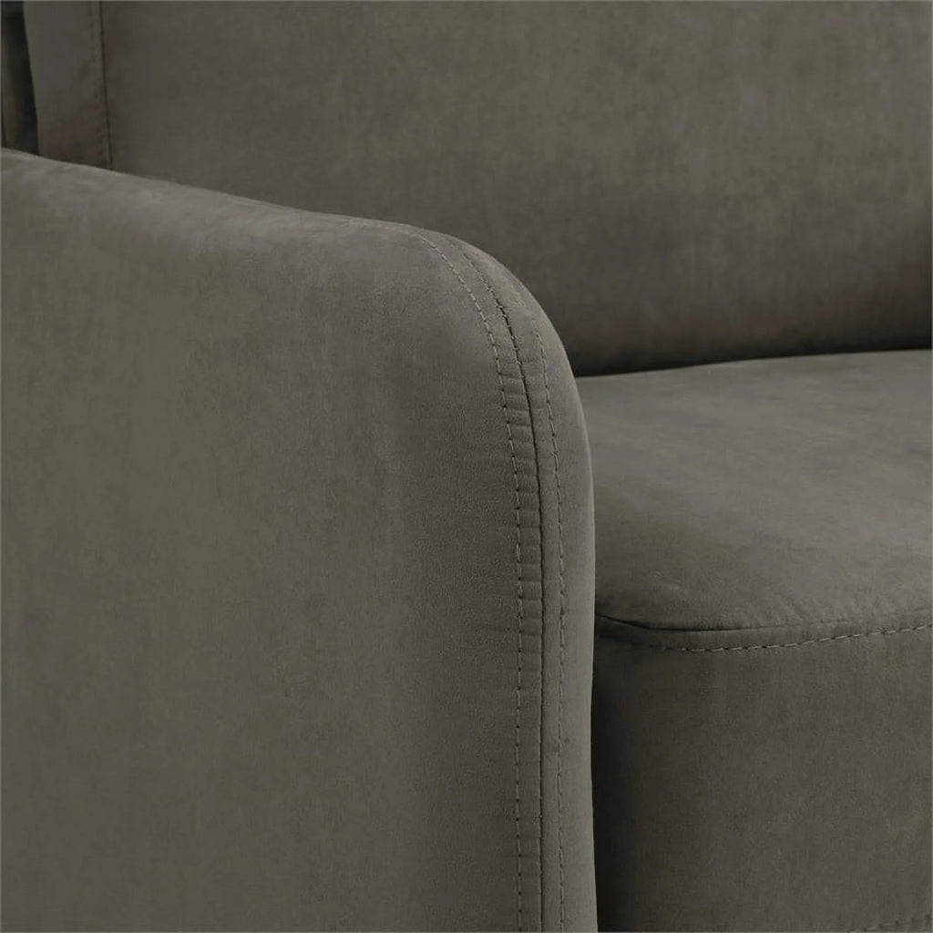 Charcoal Fabric Lounge Chair with Chrome Legs H977176