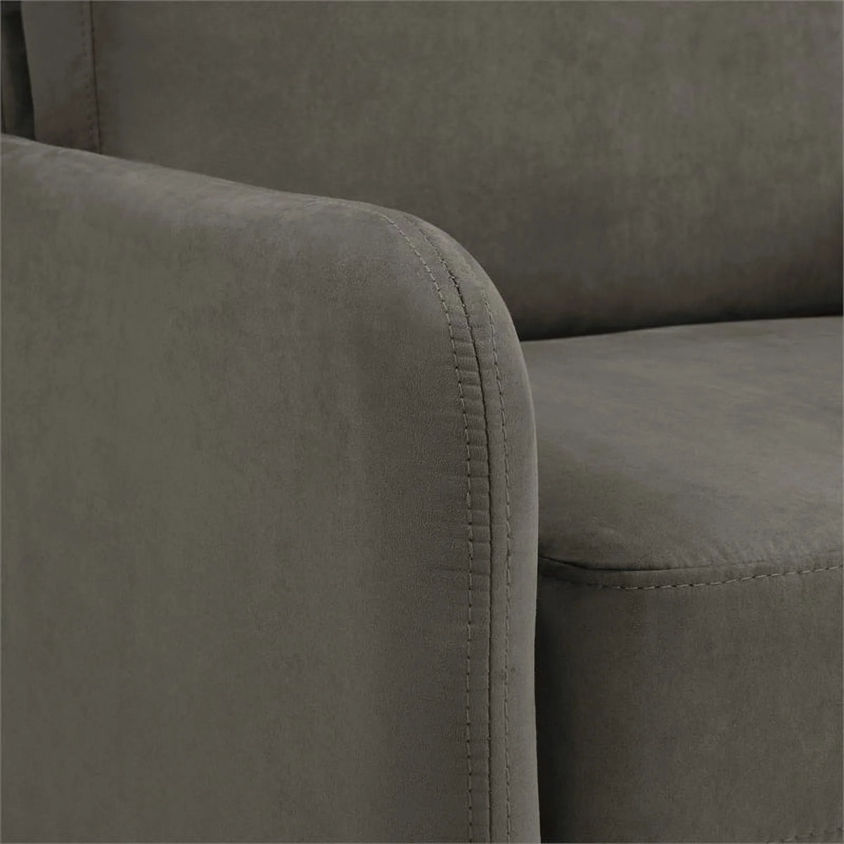 Charcoal Fabric Lounge Chair with Chrome Legs H977176