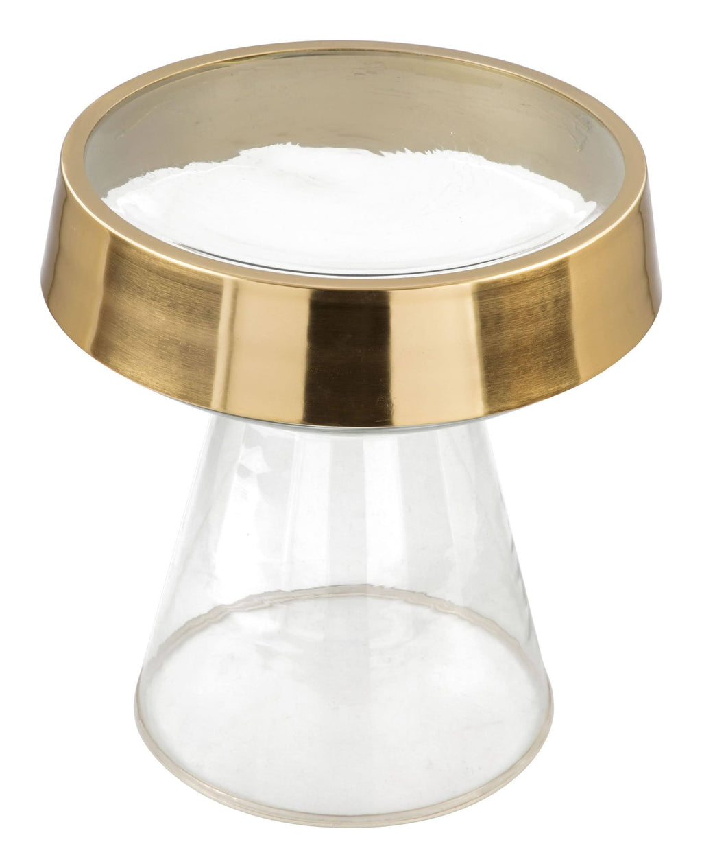 Clear Glass & Gold Side Table I643146