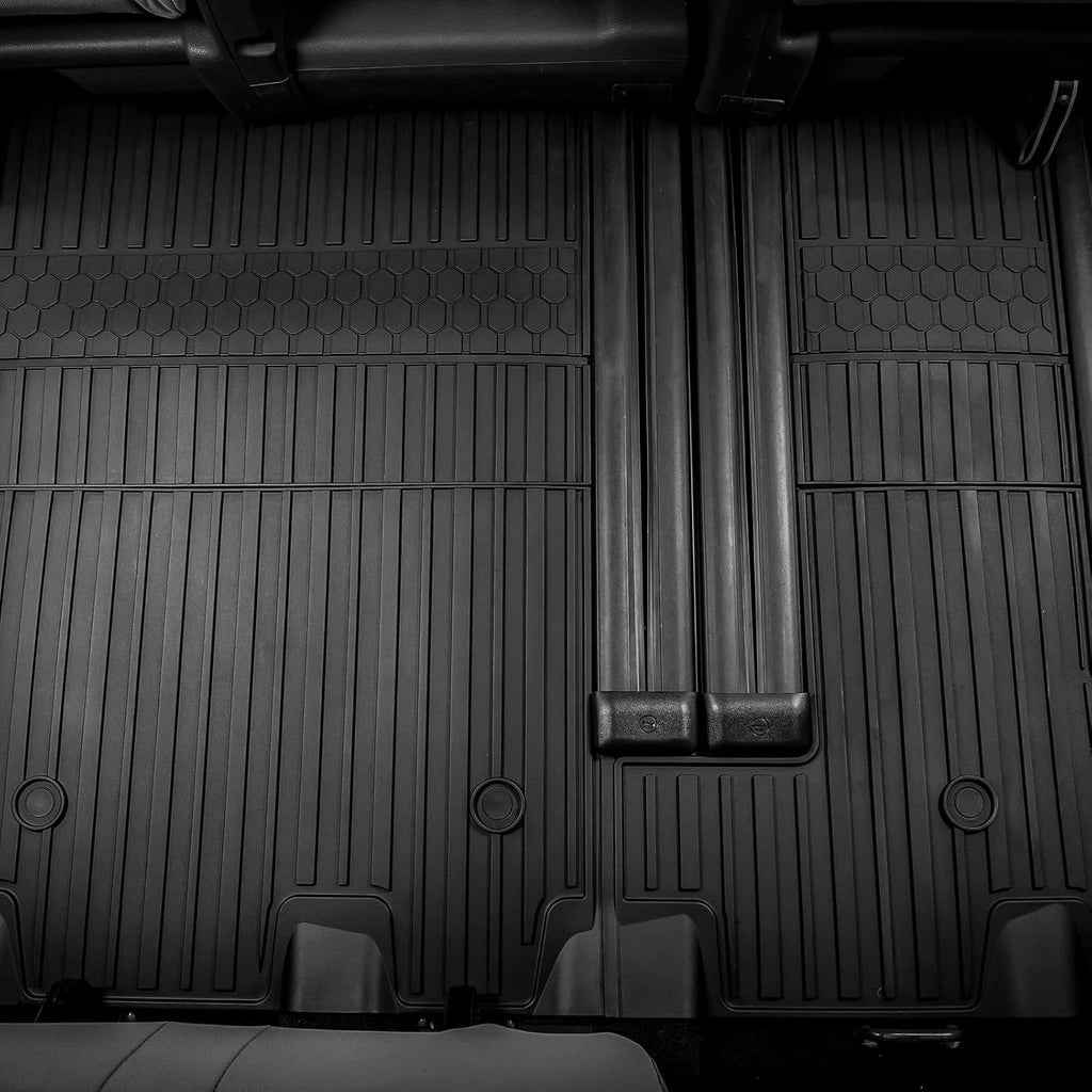 Black 8 Seat TPE All Weather Floor Mats & Cargo Liner P118
