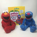 Elmo & Grover Plush & Book Bundle Set Soft 12" Stuffed Y29486