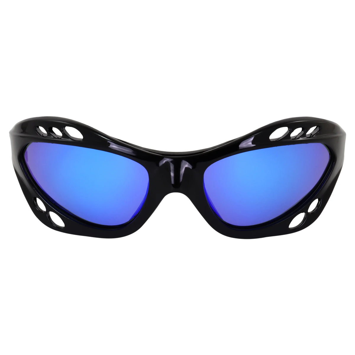 3 Pairs Padded Polarized Sunglasses w/Strap Silver Frame w/Smoke Lens & Black Frames w/Blue & Red Mirror Lenses V949
