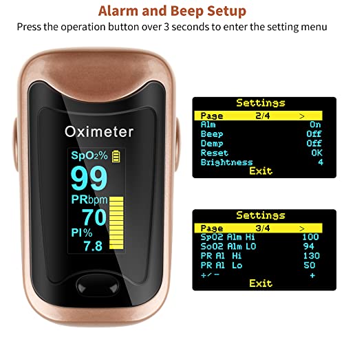 Pulse Oximeter Fingertip with Large OLED Digital Display V41961