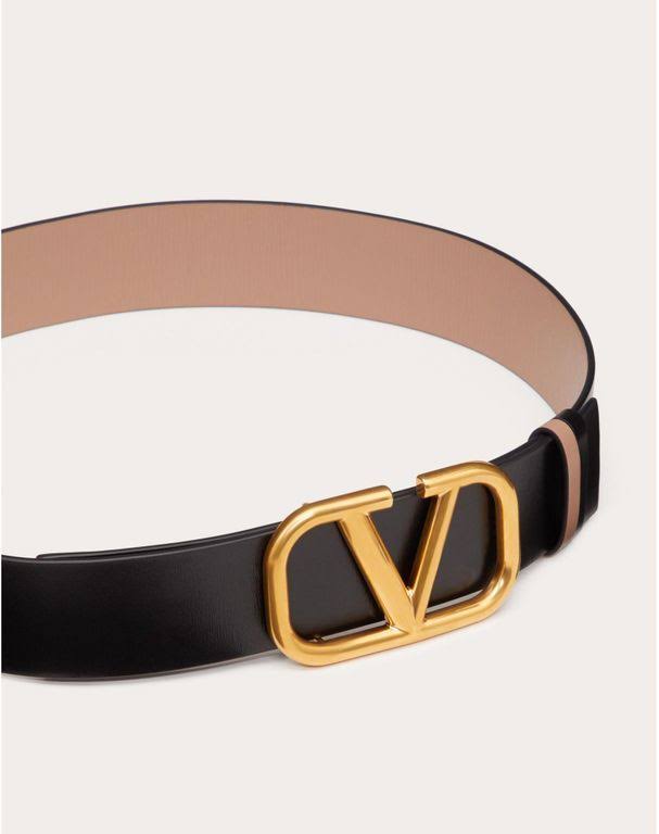 Reversible Vlogo Signature Belt in Glossy Calfskin 40mm B743