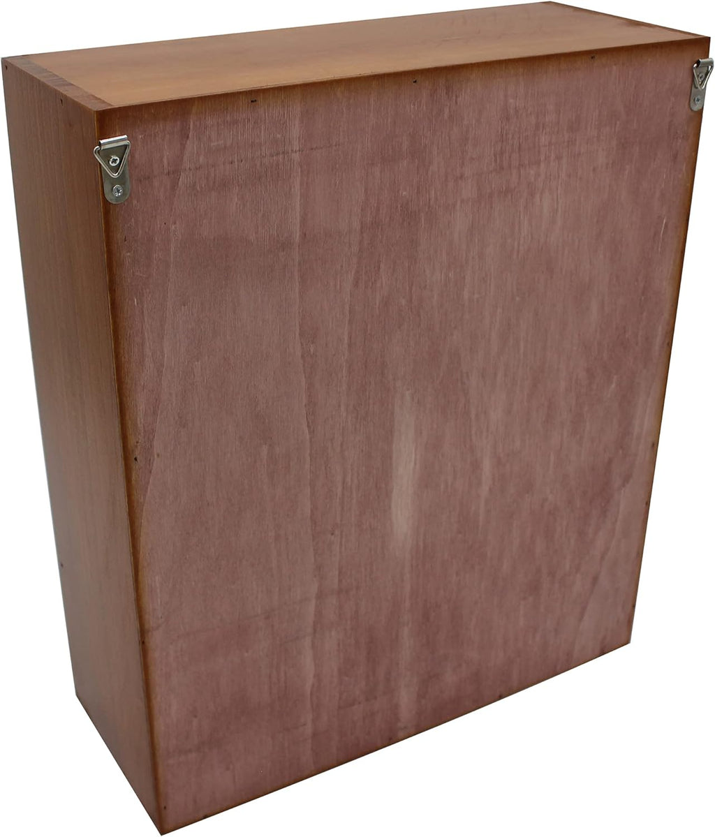 Wooden Storage Cabinet with Glass Double Doors and Adjustable Shelf and Two Drawers H469