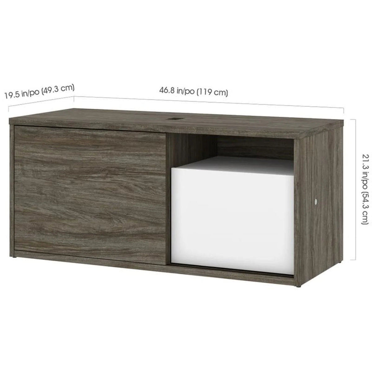 L Shaped Adjustable Standing Desk with Credenza M731